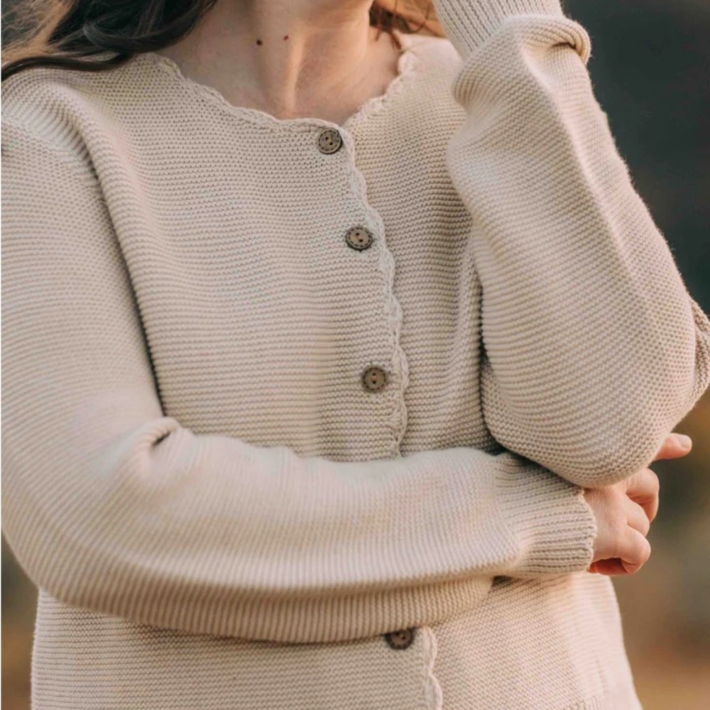 Arabella Cardigan by ShopDahl in Beige Size Small - Picture 4 of 11